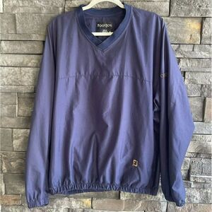 Footjoy FJ Pullover Windbreaker Sweatshirt Mens Size‎ M Navy Blue Golf Pockets